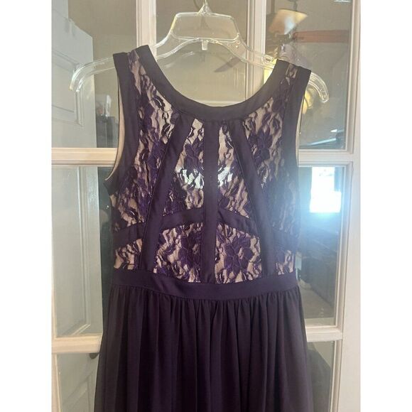 Beige Eci Prom Dress Maxi Gown 4 Purple Fairy Goth Y2K 90S Lace.     Ii - Picture 3 of 7